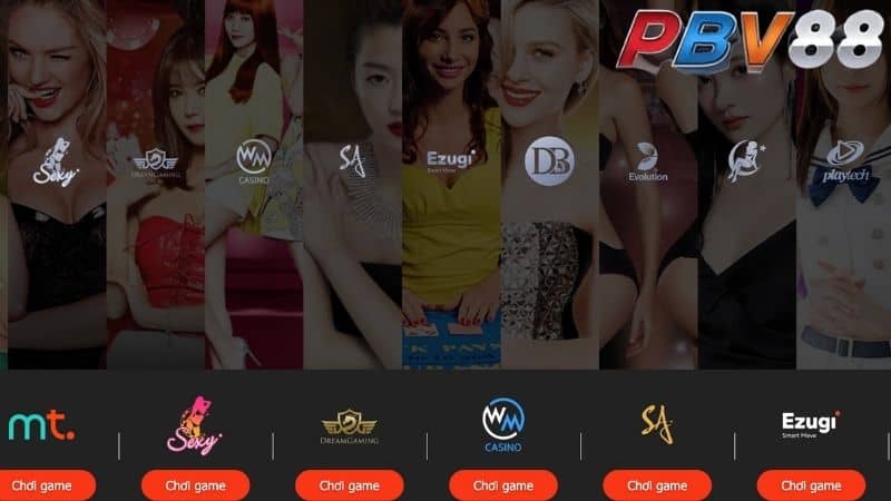 Các sảnh cược casino PBV88 đa dạng phù hợp với từng người chơi Các sảnh cược casino PBV88 đa dạng phù hợp với từng người chơi