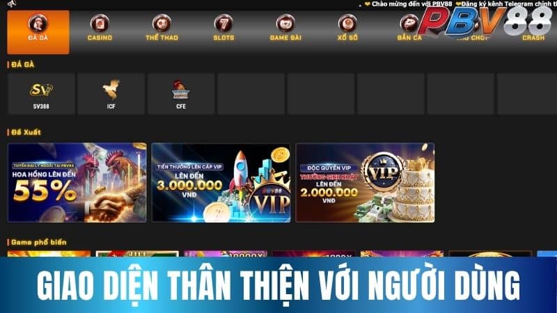 Giao diện nhà cái thân thiện dễ sử dụng Giao diện nhà cái thân thiện dễ sử dụng